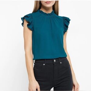 NWOT Express Flutter Sleeve Blouse sz S